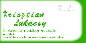 krisztian lukacsy business card