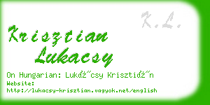 krisztian lukacsy business card